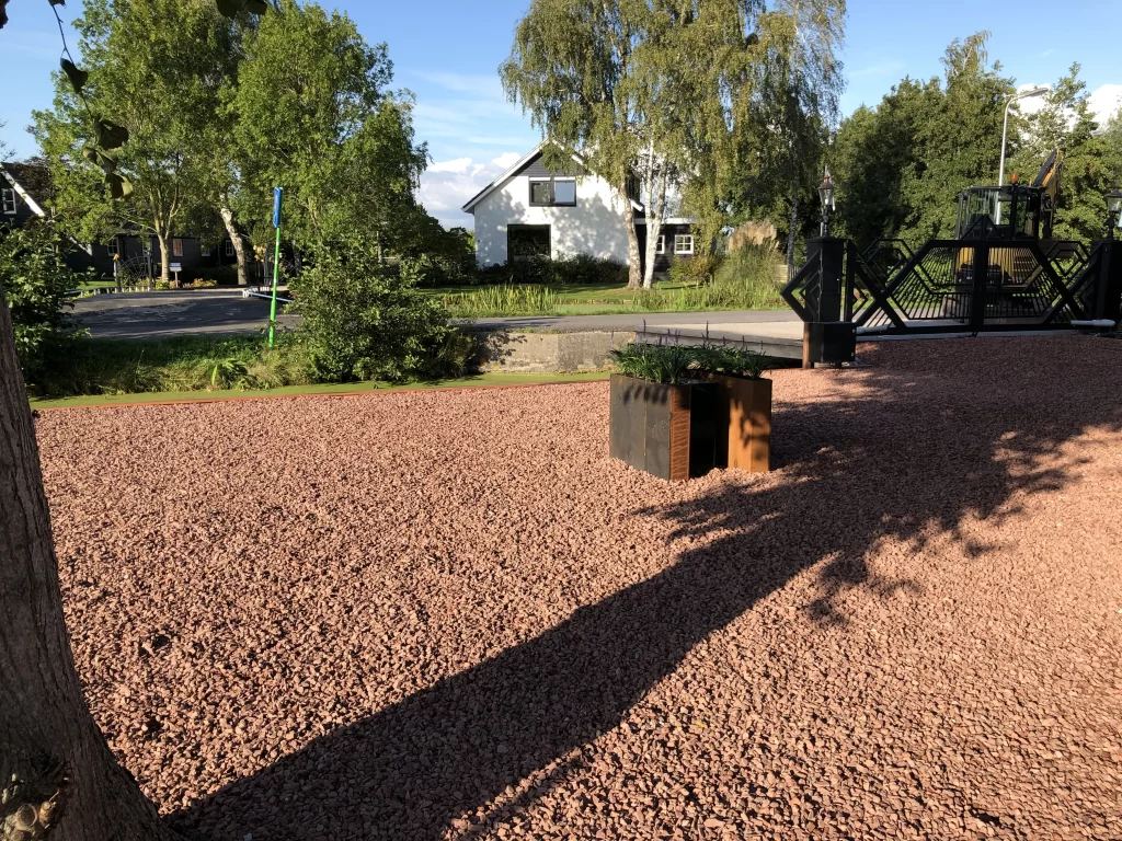 Nieuw aangelegde tuin