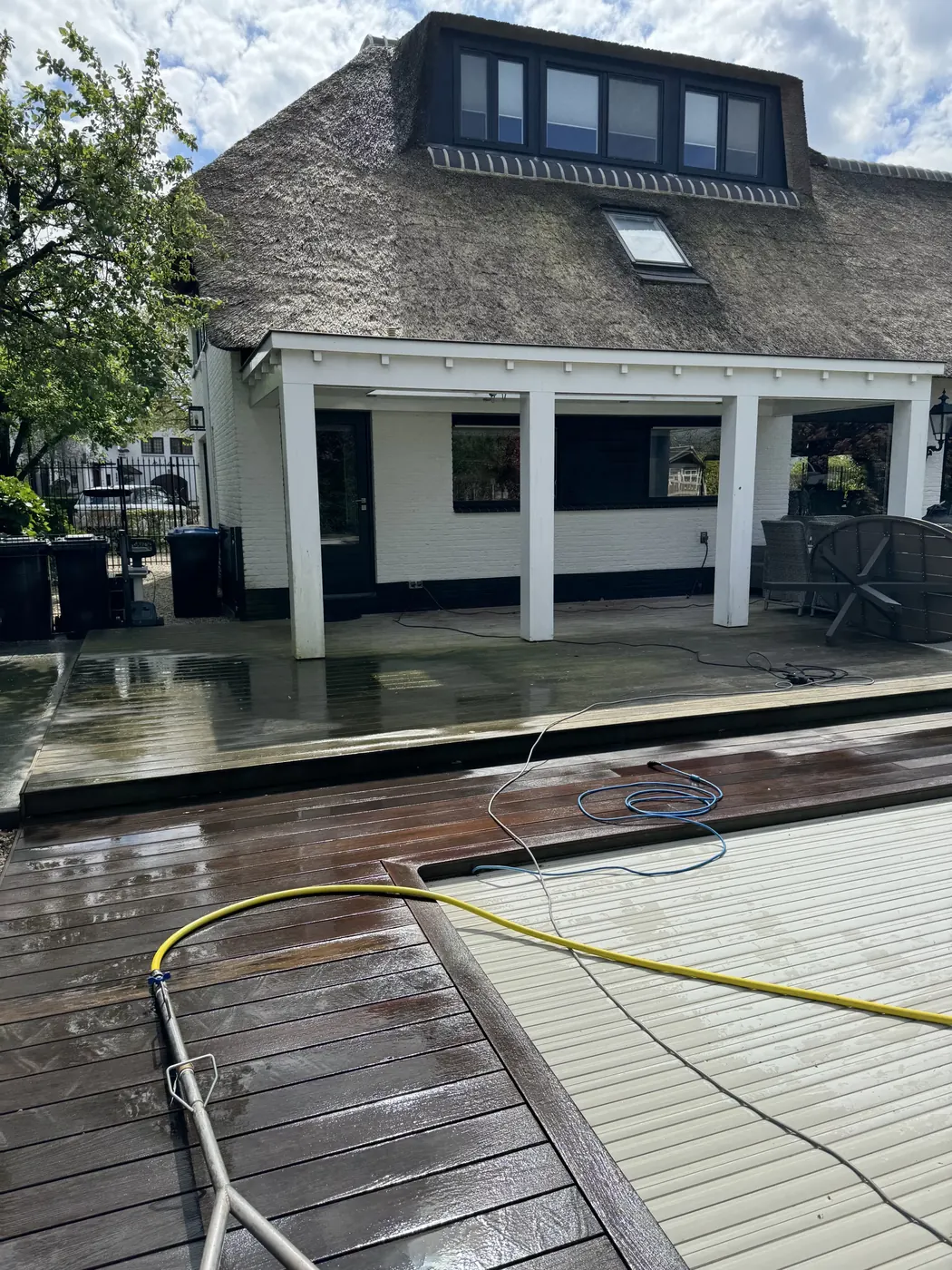 Schoongemaakt terras